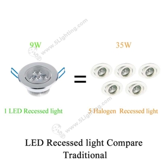 9W Led Recessed Light-Energy-Saving