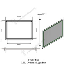 LED Dynamic Light Box Slim - Frame-Size