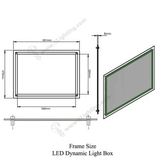 LED Dynamic Light Box Slim - Frame-Size