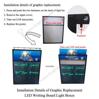 LED Writting Board Light Boxes - Open Type