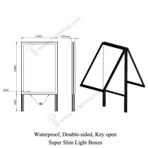 Super Slim Light Boxes Double Sides Waterproof - Size