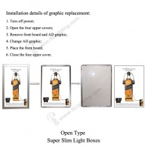 Super Slim Light Boxes Single Side 8mm - Open Type
