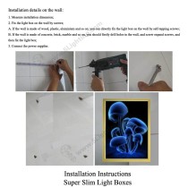 Super Slim Light Boxes Single Side Aluminous - Installation