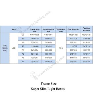 Super Slim Light Boxes Single Side Fabric Type - Size Options