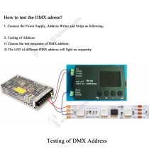 SMD 5050 DMX LED Strip - Testing DMX Address