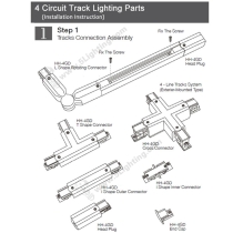 4 Circuit Track Lighting Parts - Installation Instruction - 1