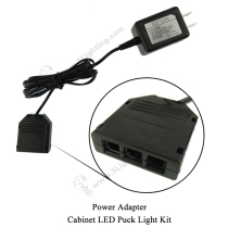 Cabinet LED Puck Light Kit - Power-Adapter