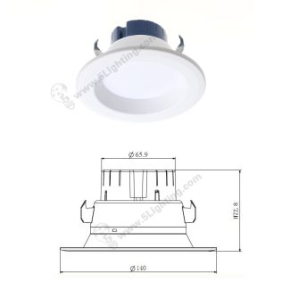 UL LED Downlight - 4 inch - Dimensions