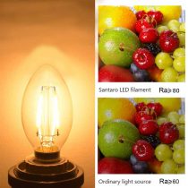 Dimmable Filament LED Candle 2w - b10 - CRI