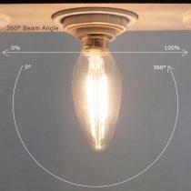 Dimmable Filament LED Candle - 4w - b10 - lighting effects