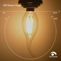 Dimmable Filament LED Candle - 4w - ca10 - lighting effects
