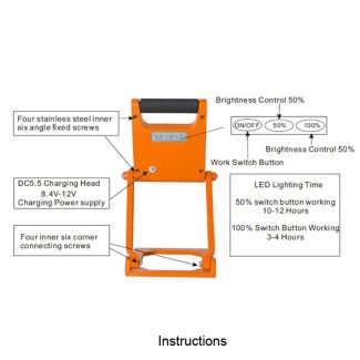 Portable LED Flood Light 15W - instructions - 2