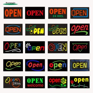 custom open signs, led custom open signage, open led sign