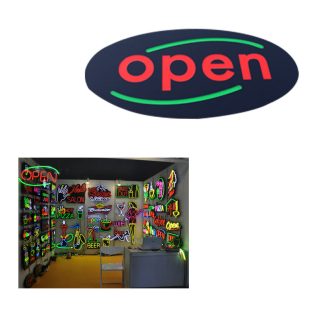 led neon oval signage, led neon signs oval, custom welcome sign oval