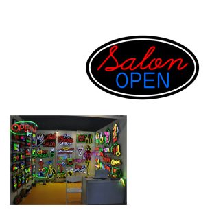 custom oval led neon open signs, tailored led neon open signage, customized led neon welcome sign