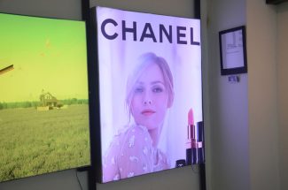 RGB led fabric light boxes colorful purple