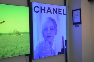 RGB led fabric light boxes colorful orchid