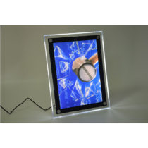 crystal single sided light box sizes