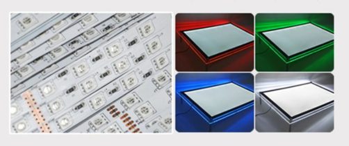 crystal acrylic LED light boxes colors