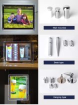 crystal acrylic LED light boxes accessories