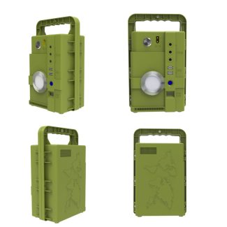 portable display lights battery bank