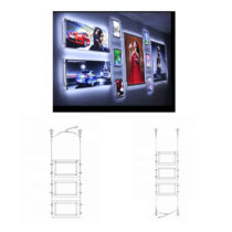 led crystal light boxes hanging types