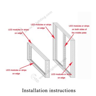 LED Edge Lighting 18W 12V-Installation instructions