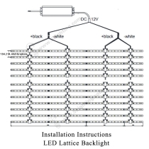 LED Lattice Backlight SMD5050-Double-side-500mm-Installation-instructions