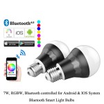 Bluetooth Smart Light Bulbs RGBW - 7W - B -2