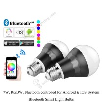 Bluetooth Smart Light Bulbs RGBW - 7W - B -2