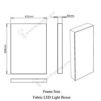Fabric Light Boxes Double sides - Frame Size
