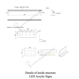 LED Acrylic Signs Waterproof - Details