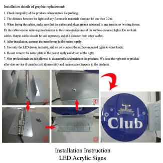 LED Acrylic Signs Waterproof - Installation