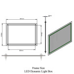 LED Dynamic Light Box Slim - Frame-Size