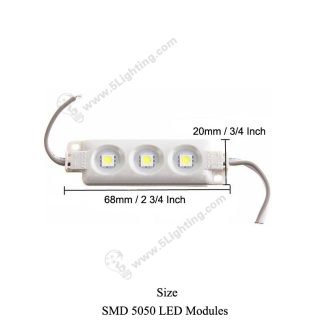 LED Modules Backlight SMD5050 3pcs - Size