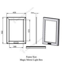 Magic Mirror Light Box Induction - Frame Size