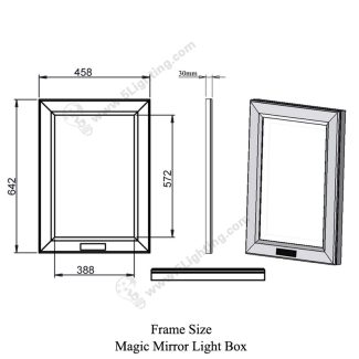 Magic Mirror Light Box Induction - Frame Size