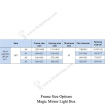 Magic Mirror Light Box Induction - Size Options
