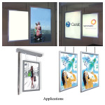 Super Slim Light Boxes Double Sides Classic Hang Type - Applications