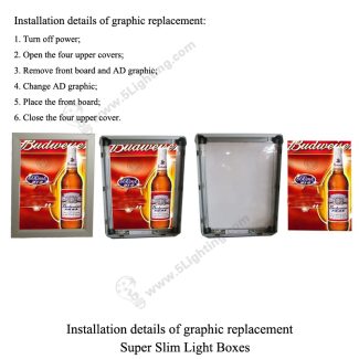 Super Slim Light Boxes Double Sides Classic Hang Type - Installation -1