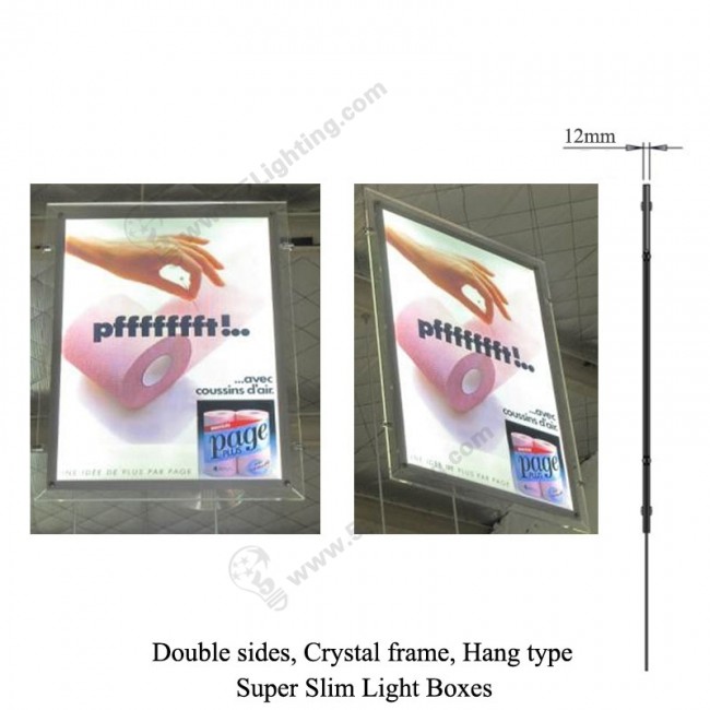 Super Slim Light Boxes Double Sides Crystal Frame - 1 Super Slim Light Boxes Double Sides Crystal Frame - 1