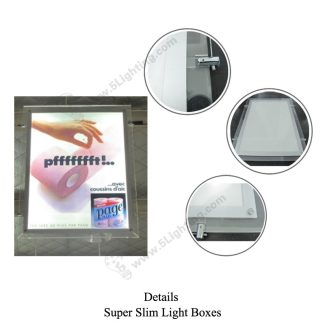 Super Slim Light Boxes Double Sides Crystal Frame - Details