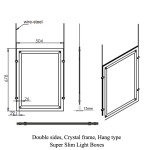 Super Slim Light Boxes Double Sides Crystal Frame - Size