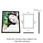 Super Slim Light Boxes Double Sides Magnetic Type - 1