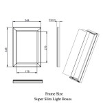 Super Slim Light Boxes Single Side Aluminous - Size