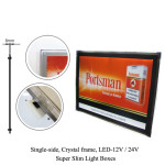 Super Slim Light Boxes Single Side Crystal Frame - 1