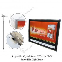 Super Slim Light Boxes Single Side Crystal Frame - 1