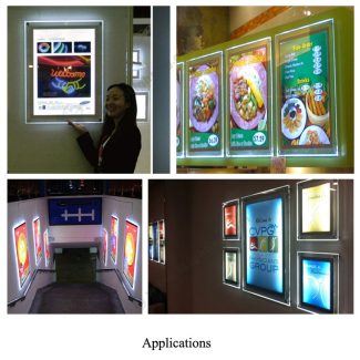 Super Slim Light Boxes Single Side Crystal Frame - Applications