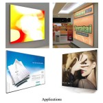 Super Slim Light Boxes Single Side Fabric Type - Application