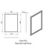 Super Slim Light Boxes Single Side Fabric Type - Size